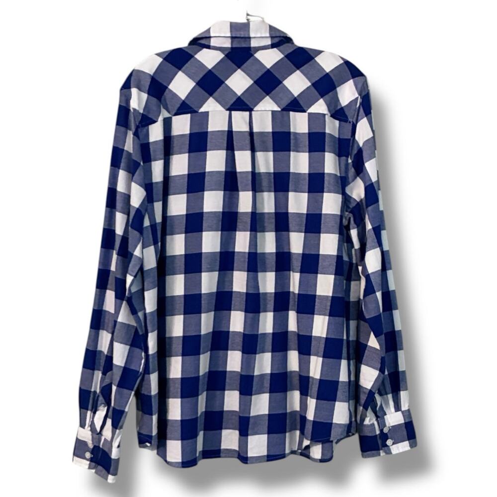 J. Crew flannel button down plaid shirt size large - Picture 5 of 7
